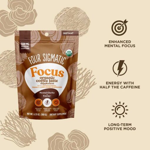 Buy Four Sigmatic Focus Organic Coffee Latte