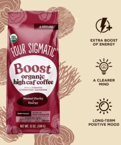 Buy Four Sigmatic Organic Boost High Caf Ground Coffee