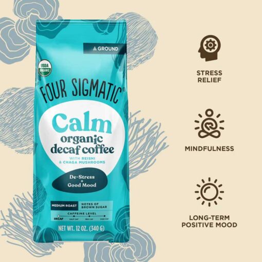 Buy Four Sigmatic Organic Calm Decaf Ground Coffee