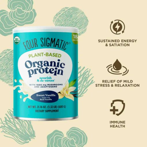 Buy Four Sigmatic Organic Sweet Vanilla Plant-based Protein