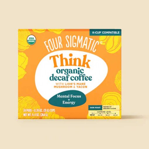 Buy Four Sigmatic Organic Think Decaf Coffee Pods Box- 24 count