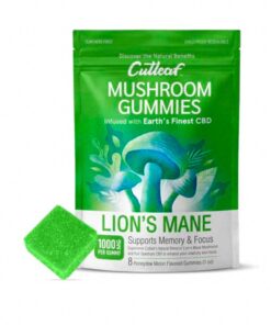 Buy Lion’s Mane Honeydew Melon Cutleaf Mushroom CBD Gummies 1000mg