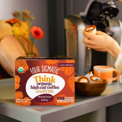 Buy 4 Sigmatic Organic Think High Caf Coffee Pods Box- 24 count